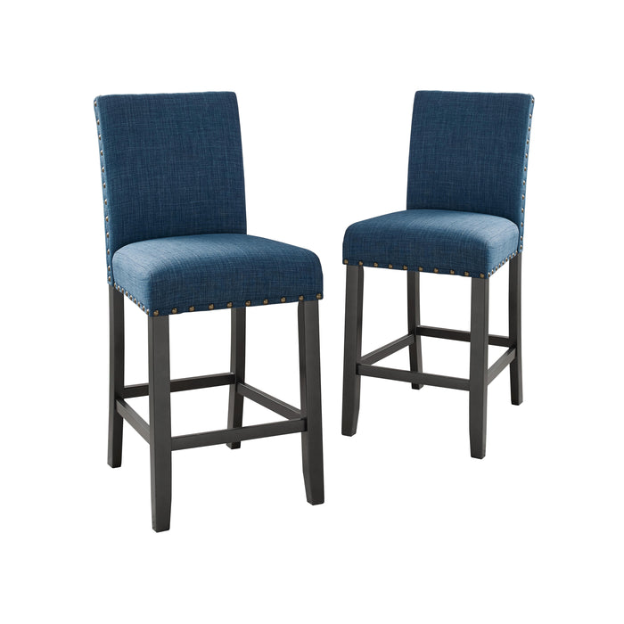 CRISPIN MARINE BLUE COUNTER CHAIR- (2/Ctn) - Visions in Furniture (La Mirada, CA)