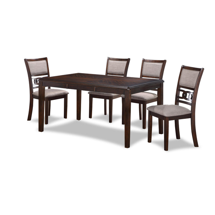 GIA 60" DINING TABLE+CHAIRS (5 PCS/CTN) -CHERRY - Visions in Furniture (La Mirada, CA)