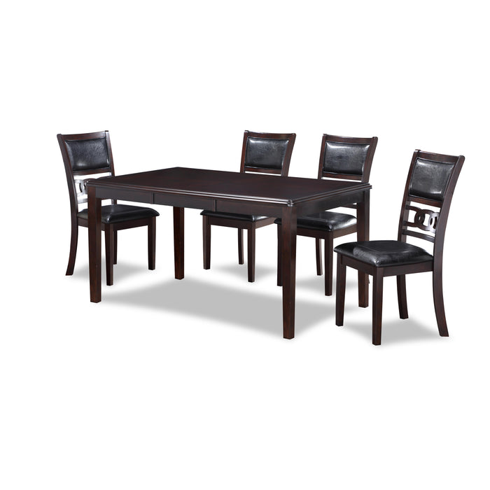 GIA 60" DINING TABLE+CHAIRS (5 PCS/CTN) -EBONY - Visions in Furniture (La Mirada, CA)