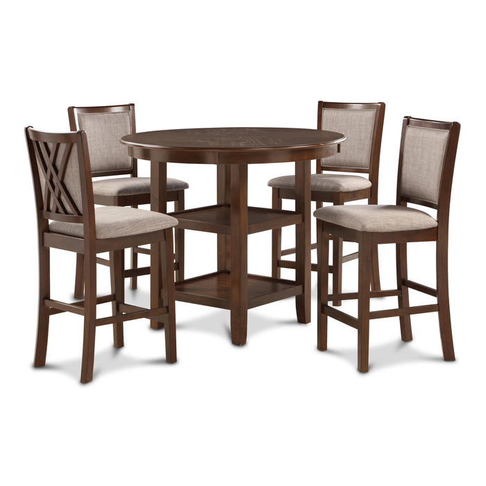 AMY 5 PC COUNTER DINING SET-CHERRY - Visions in Furniture (La Mirada, CA)