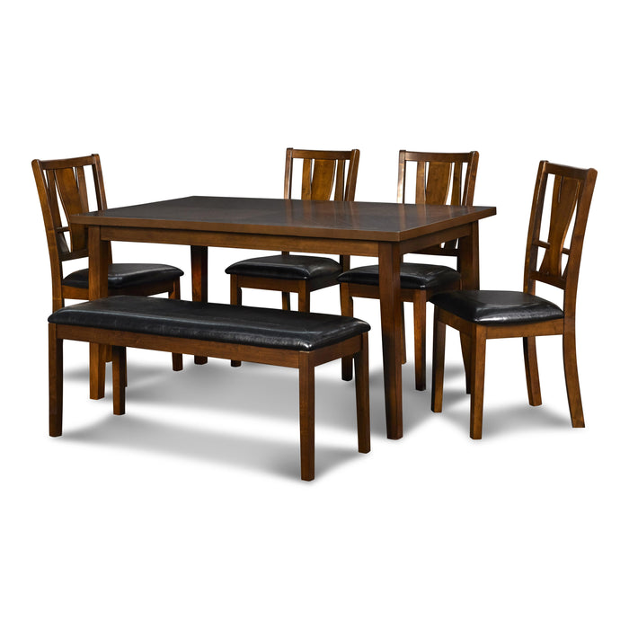 DIXON STD DINING 6 PC SET-DK ESPRESSO - Visions in Furniture (La Mirada, CA)