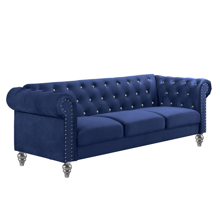 EMMA CRYSTAL SOFA-ROYAL BLUE - Visions in Furniture (La Mirada, CA)