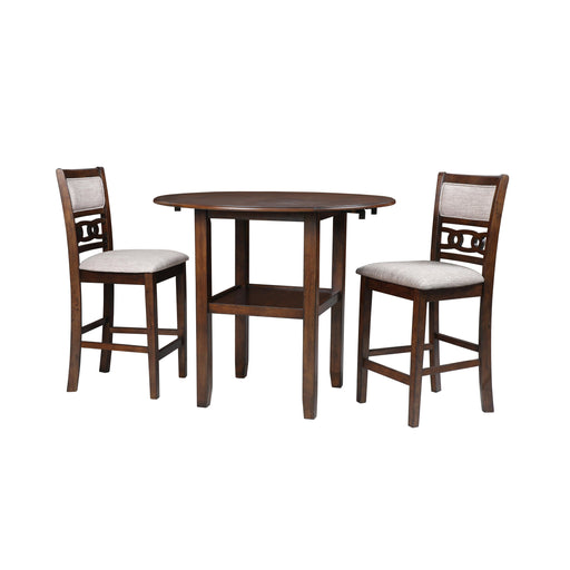 GIA 42" COUNTER DROP LEAF TABLE W/2 CHAIRS-CHERRY - Visions in Furniture (La Mirada, CA)