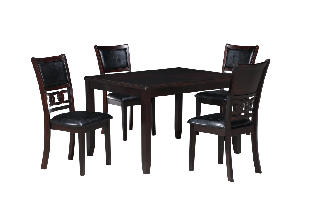 GIA 5PC 48" RECT. DINING TABLE & 4 CHAIRS-EBONY - Visions in Furniture (La Mirada, CA)