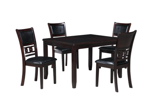 GIA 5PC 48" RECT. DINING TABLE & 4 CHAIRS-EBONY - Visions in Furniture (La Mirada, CA)