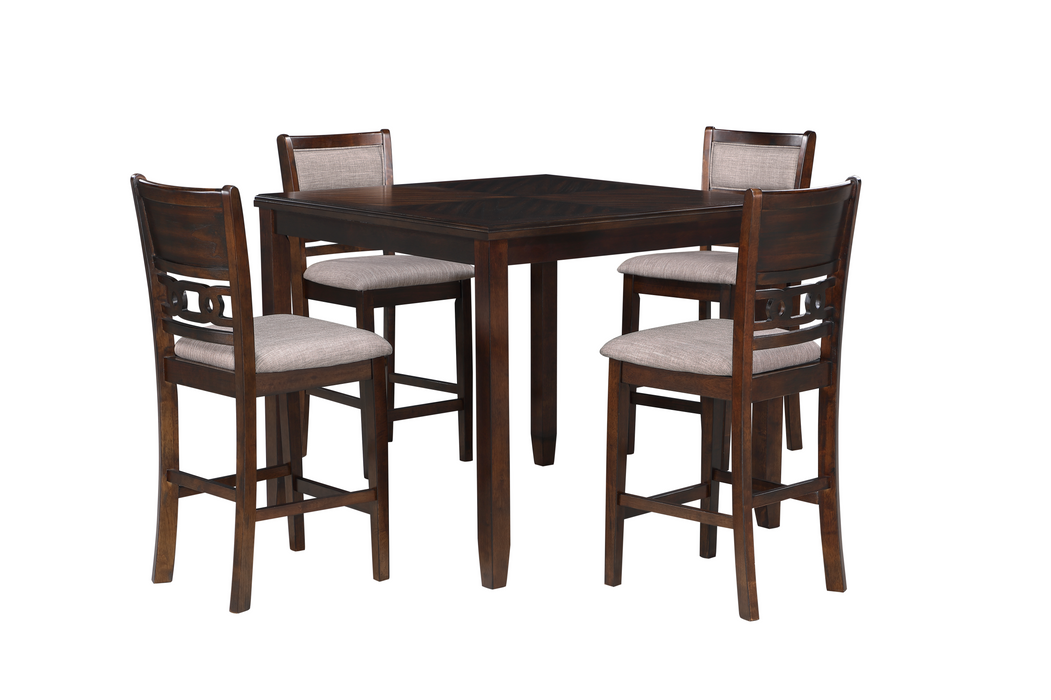 GIA 5PC 42" SQUARE COUNTER TABLE & 4 CHAIRS-CHERRY - Visions in Furniture (La Mirada, CA)
