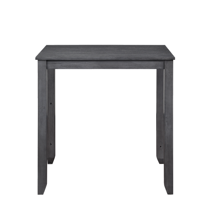 HESTON 36" STORAGE COUNTER TABLE SET W/2 CHAIRS-GRAY - Visions in Furniture (La Mirada, CA)