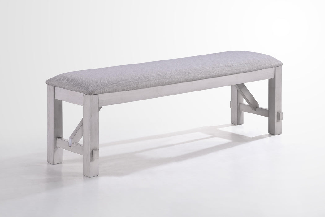 MAISIE BENCH-WHITE/ BROWN - Visions in Furniture (La Mirada, CA)