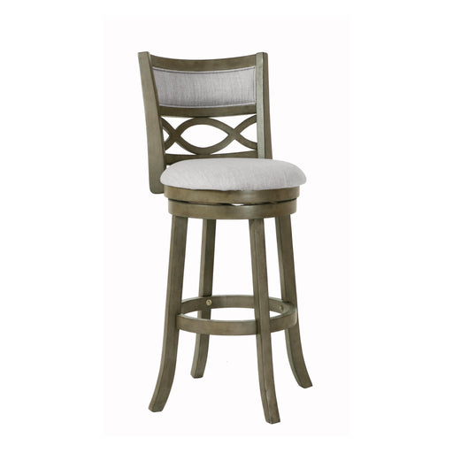MANCHESTER 29" BAR STOOL-ANT GRAY W/FABRIC SEAT - Visions in Furniture (La Mirada, CA)
