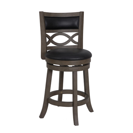 MANCHESTER 24" COUNTER STOOL-ANT GRAY W/PU SEAT - Visions in Furniture (La Mirada, CA)