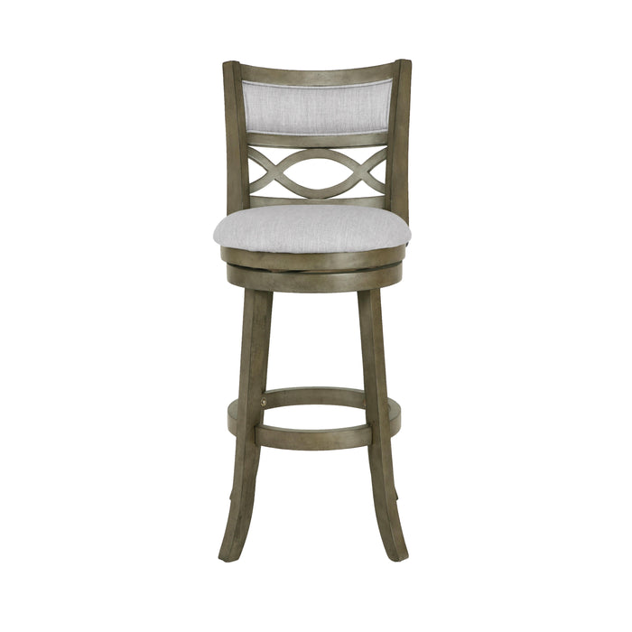 MANCHESTER 29" BAR STOOL-ANT GRAY W/FABRIC SEAT - Visions in Furniture (La Mirada, CA)