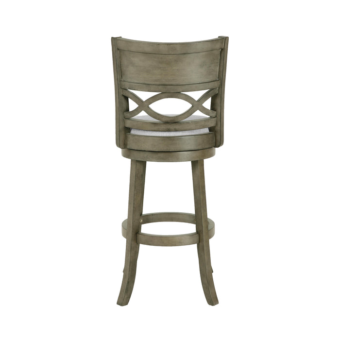 MANCHESTER 29" BAR STOOL-ANT GRAY W/FABRIC SEAT - Visions in Furniture (La Mirada, CA)