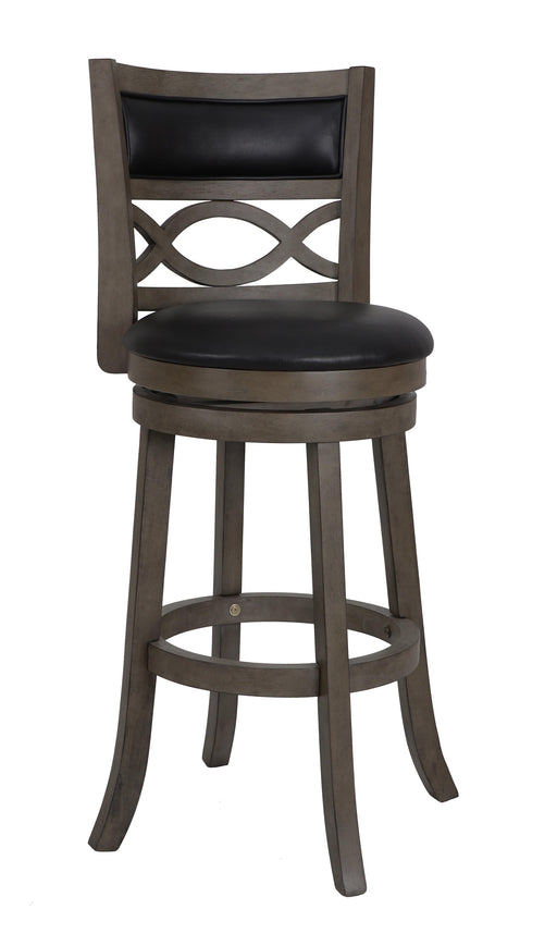 MANCHESTER 29" BAR STOOL-ANT GRAY W/PU SEAT - Visions in Furniture (La Mirada, CA)