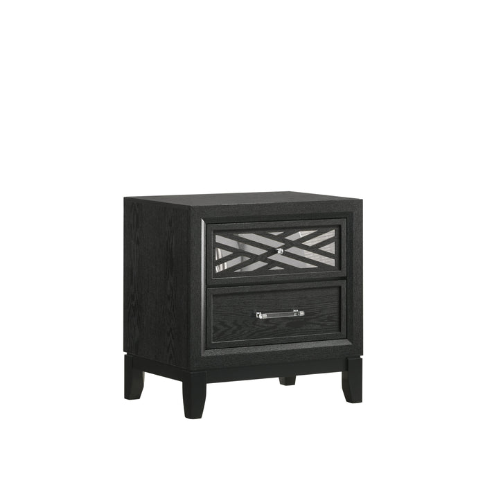 OBSIDIAN NIGHTSTAND-BLACK - Visions in Furniture (La Mirada, CA)