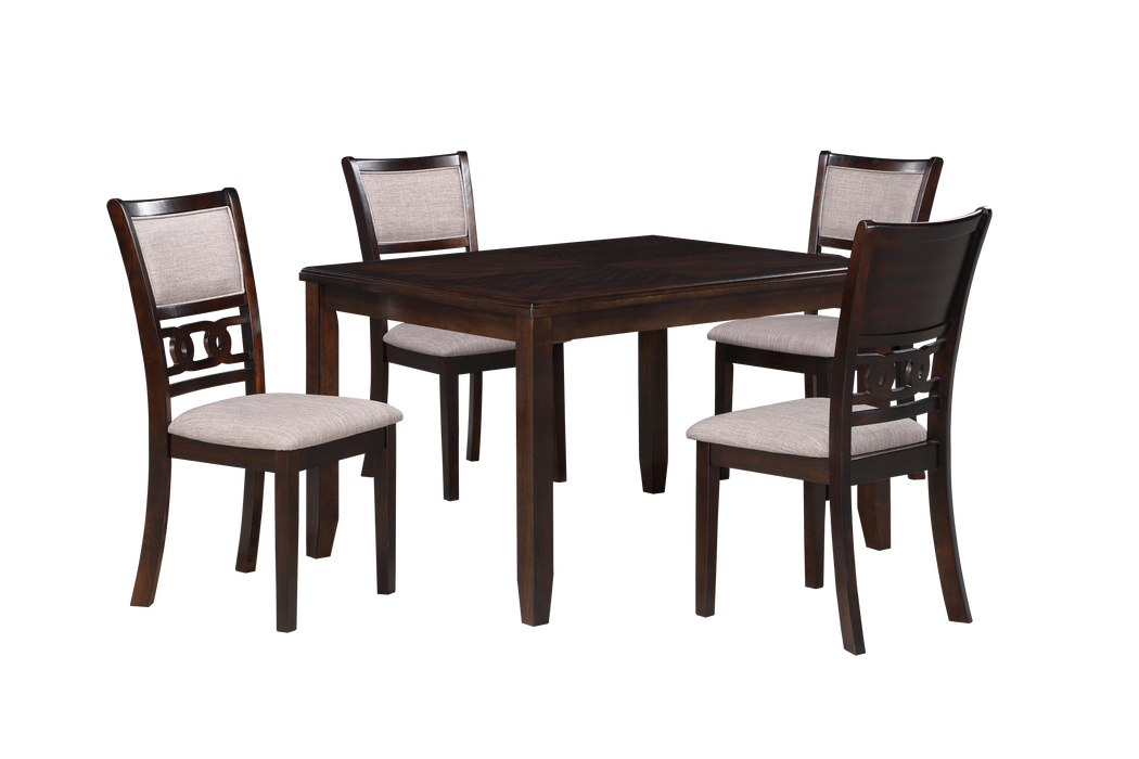 GIA 5PC 48" RECT. DINING TABLE & 4 CHAIRS-CHERRY - Visions in Furniture (La Mirada, CA)