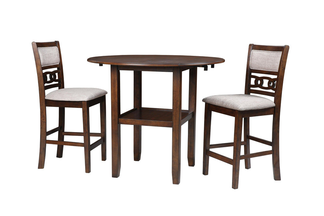 GIA 42" COUNTER DROP LEAF TABLE W/2 CHAIRS-CHERRY image