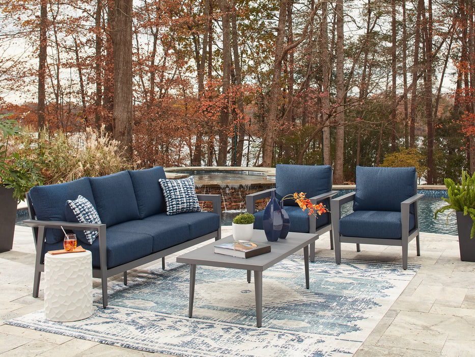 Gali Outdoor Sofa/Chairs/Table Set (Set of 4) - Visions in Furniture (La Mirada, CA)
