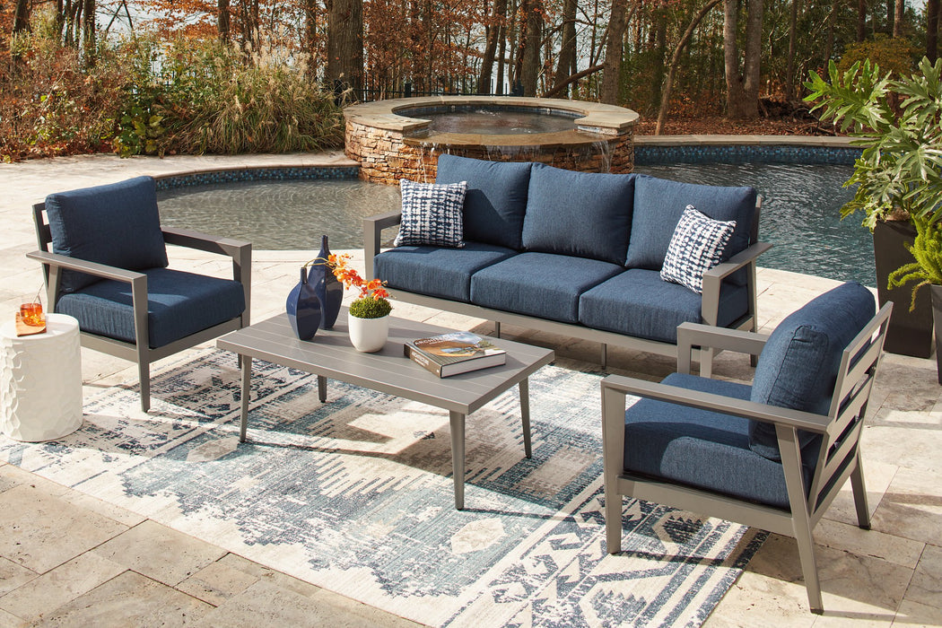 Gali Outdoor Sofa/Chairs/Table Set (Set of 4) - Visions in Furniture (La Mirada, CA)
