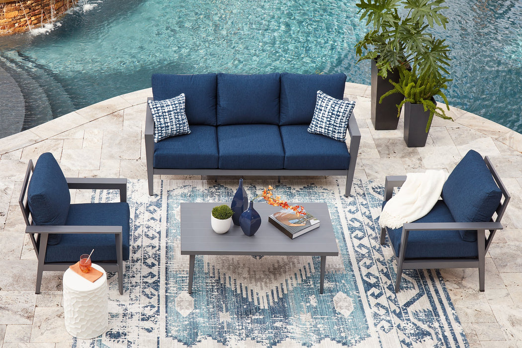Gali Outdoor Sofa/Chairs/Table Set (Set of 4) - Visions in Furniture (La Mirada, CA)