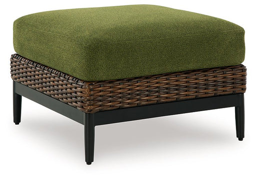 Horizon Hall Outdoor Ottoman with Cushion - Visions in Furniture (La Mirada, CA)