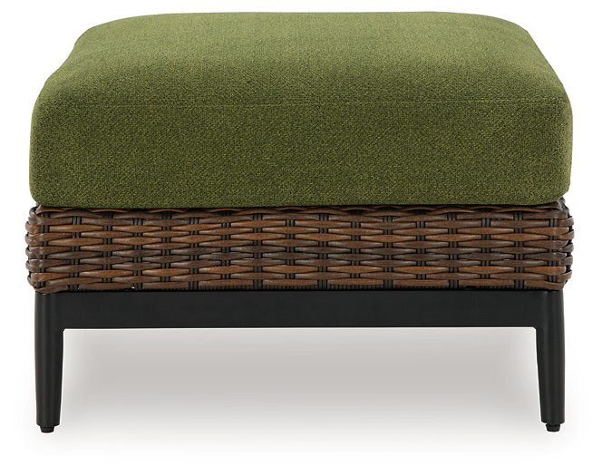 Horizon Hall Outdoor Ottoman with Cushion - Visions in Furniture (La Mirada, CA)