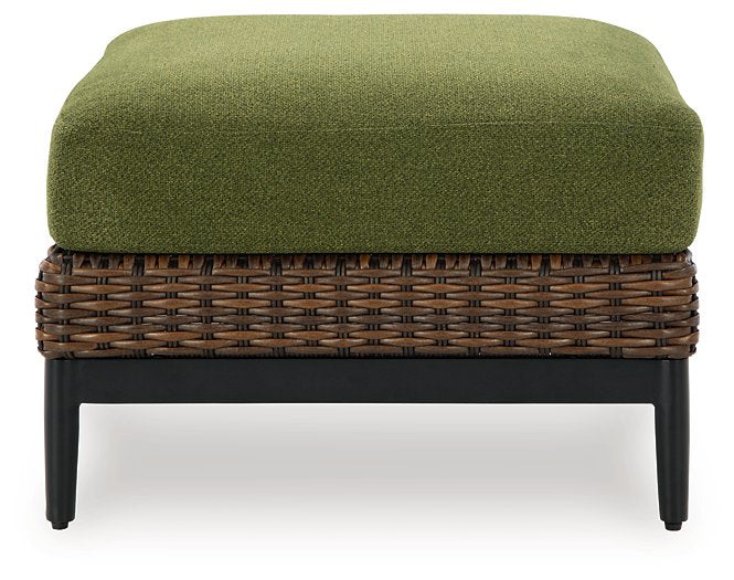 Horizon Hall Outdoor Ottoman with Cushion - Visions in Furniture (La Mirada, CA)