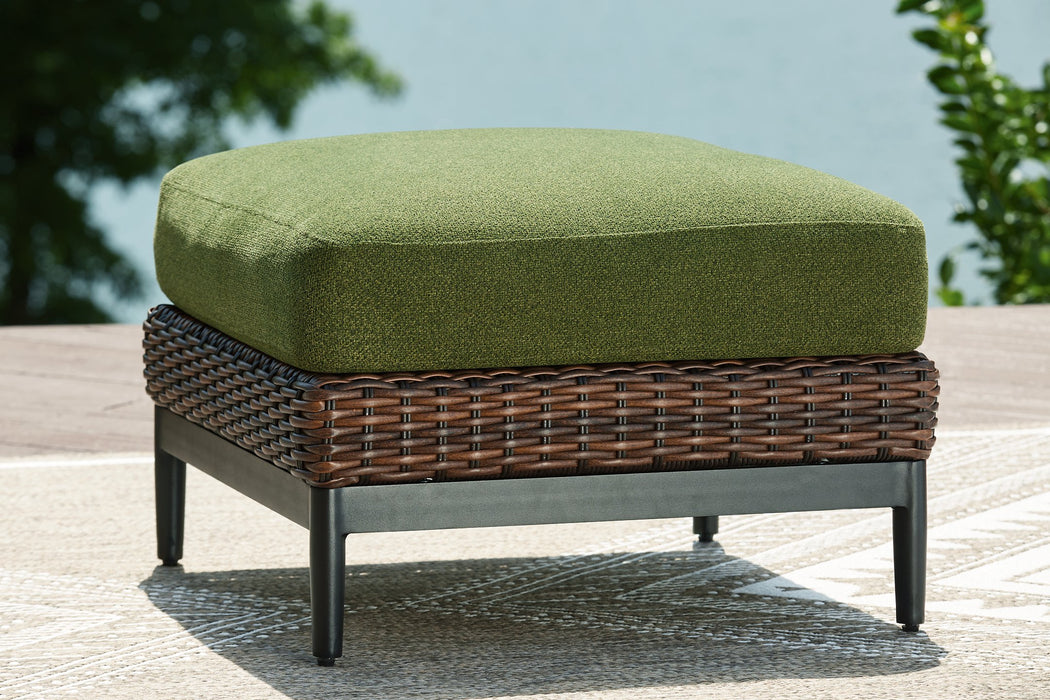 Horizon Hall Outdoor Ottoman with Cushion - Visions in Furniture (La Mirada, CA)