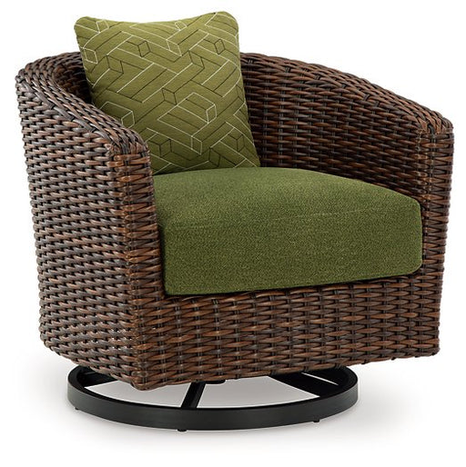 Horizon Hall Outdoor Swivel Lounge Chair with Cushion - Visions in Furniture (La Mirada, CA)