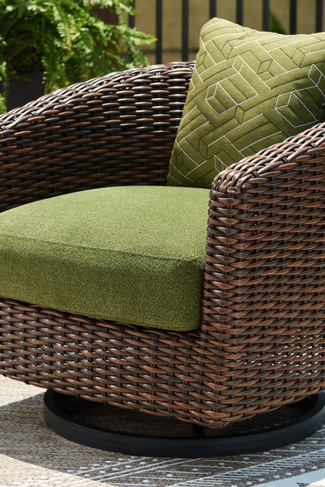 Horizon Hall Outdoor Swivel Lounge Chair with Cushion - Visions in Furniture (La Mirada, CA)