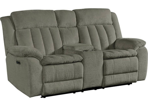Parker House Furniture Cuddler Power Console Loveseat in Laurel Dove - Visions in Furniture (La Mirada, CA)
