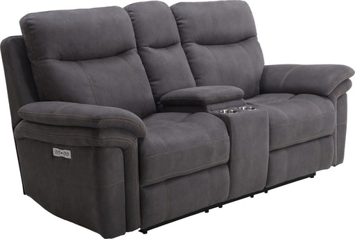 Parker House Mason Loveseat Dual Reclining Power with USB Charging Port and Power Hradrest in Charcoal - Visions in Furniture (La Mirada, CA)