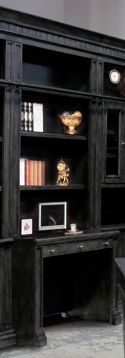 Parker House Washington Heights 2pc Library Desk in Washed Charcoal - Visions in Furniture (La Mirada, CA)
