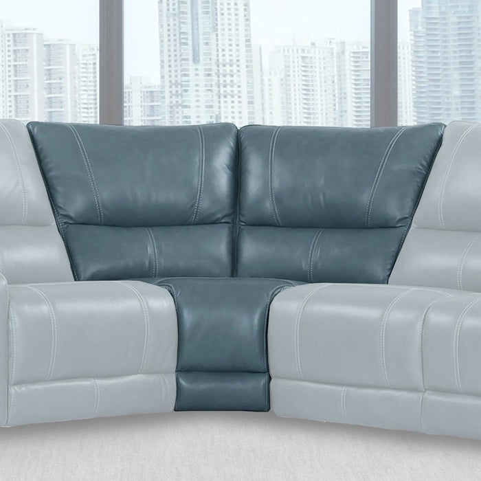Parker House Whitman Cordless Corner Wedge in Verona Azure