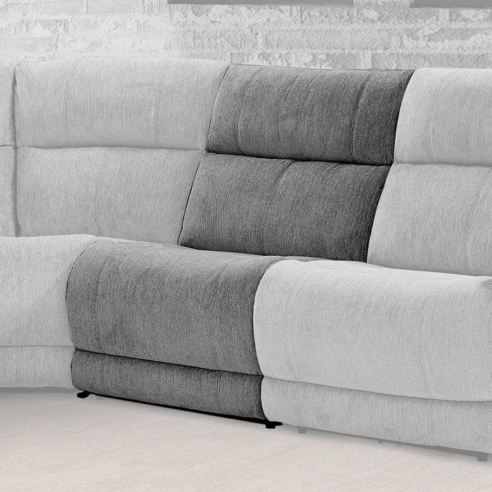 Parker House Spencer Armless Recliner in Tide Graphite