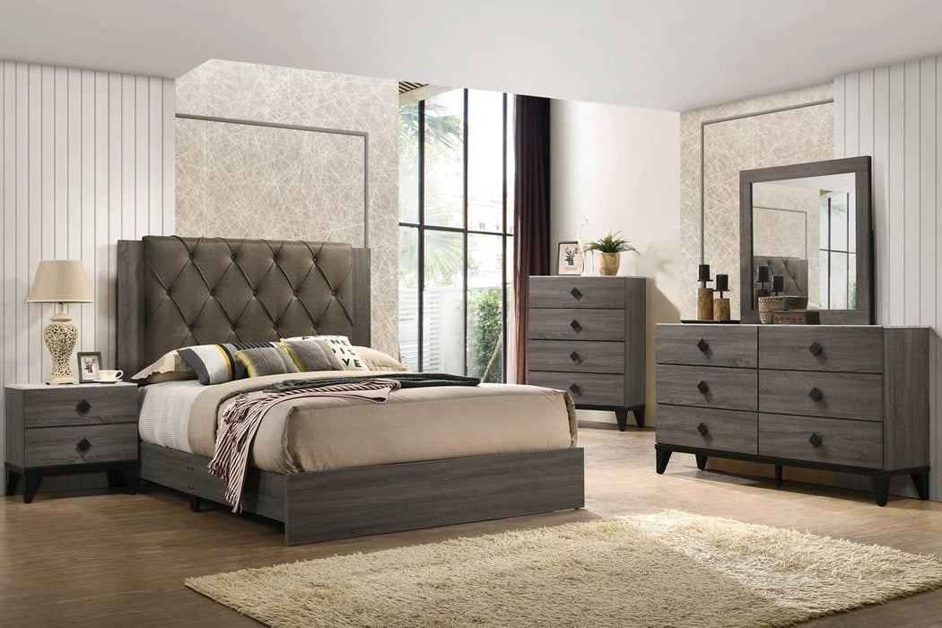 Liihfd Queen Bed in Foil Grey - Visions in Furniture (La Mirada, CA)