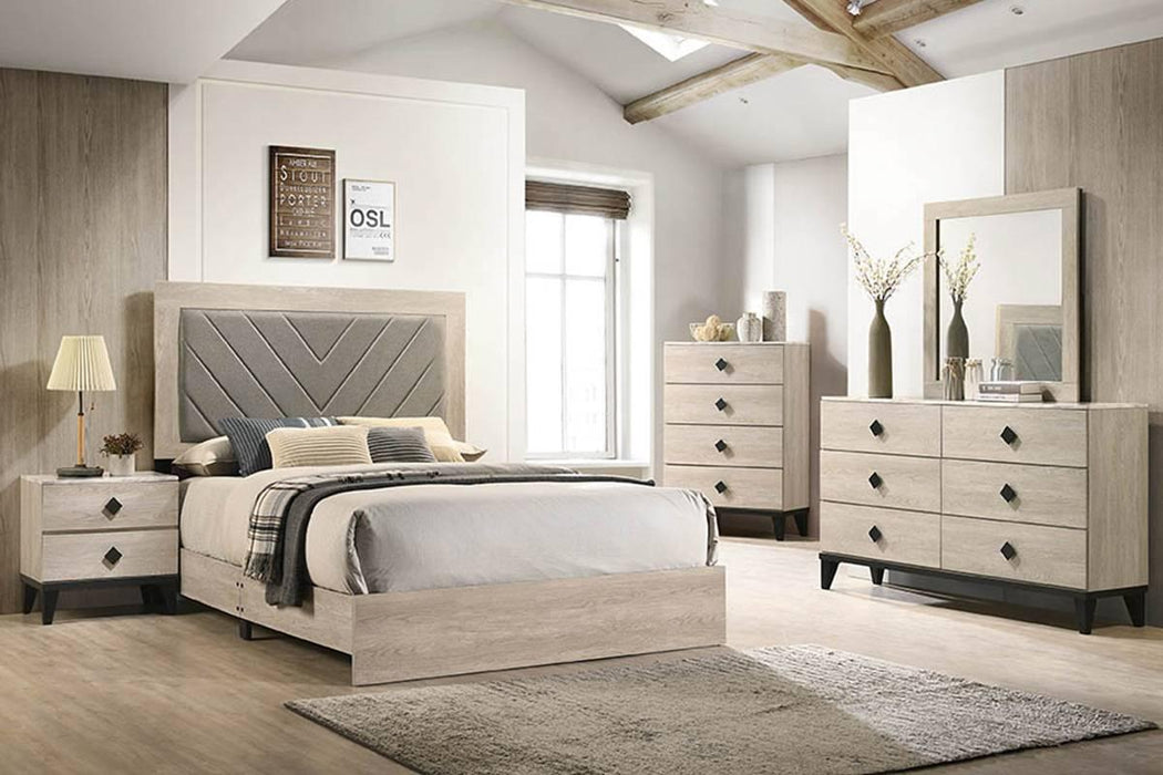 Liihfd Queen Bed in Foil Beige - Visions in Furniture (La Mirada, CA)