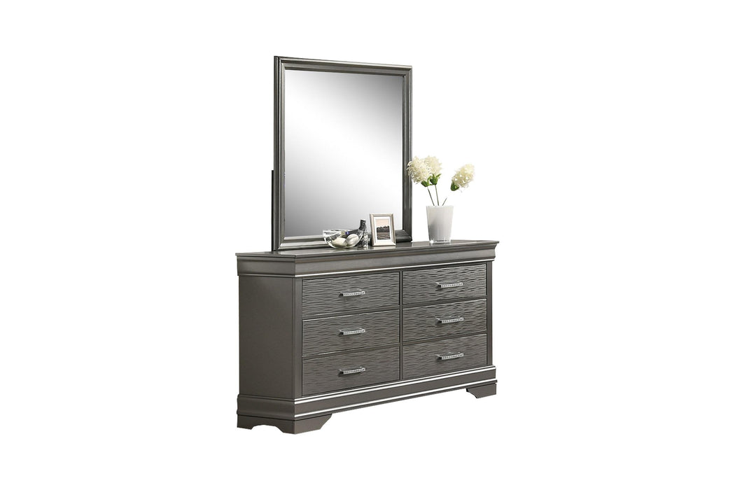 Liihfd Mirror in Dark Gray - Visions in Furniture (La Mirada, CA)