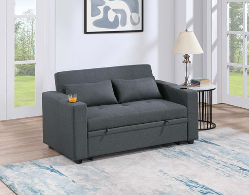 Uniqvn Convertible Sofa in Charcoal - Visions in Furniture (La Mirada, CA)