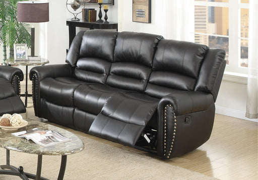 Uefurn Recling Sofa in Black - Visions in Furniture (La Mirada, CA)