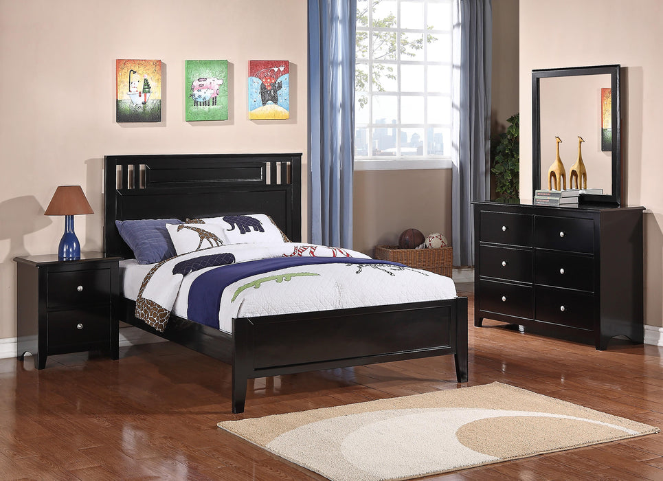Vfvnco Twin Bed in Black - Visions in Furniture (La Mirada, CA)