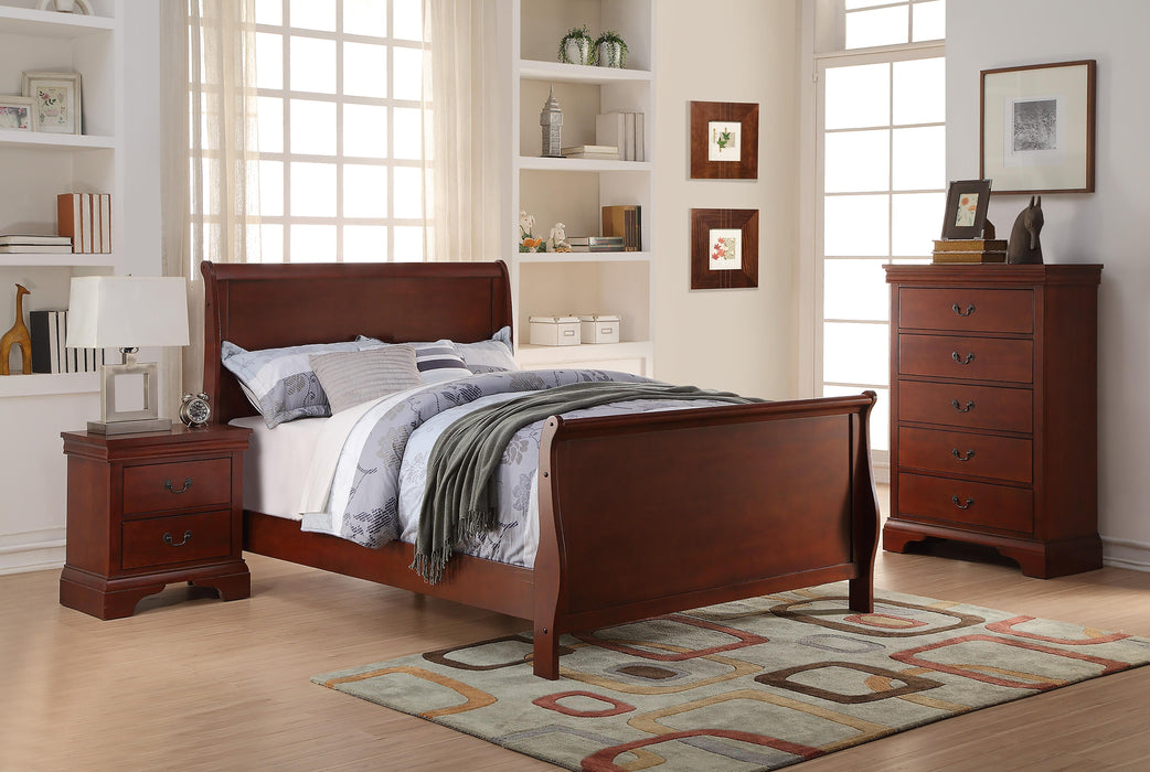 Vfvnco Twin Bed/Cherry in Cherry - Visions in Furniture (La Mirada, CA)