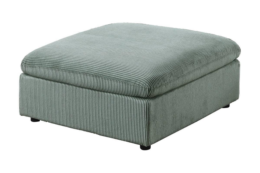 Winwoo Cocktail Ottoman in Sage - Visions in Furniture (La Mirada, CA)