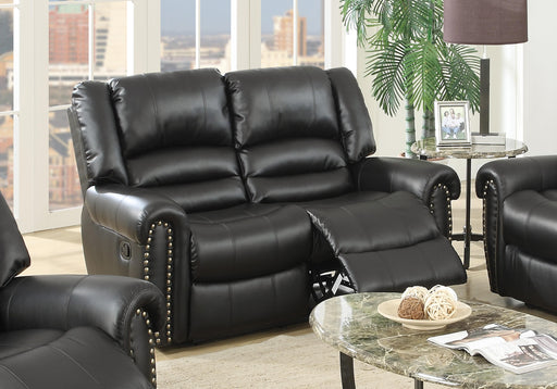 Uefurn Reclining Loveseat in Black - Visions in Furniture (La Mirada, CA)