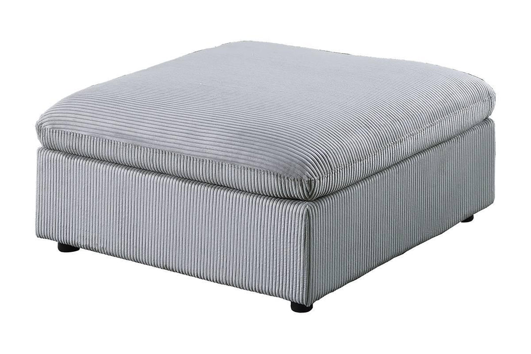 Winwoo Cocktail Ottoman in Light Gray - Visions in Furniture (La Mirada, CA)