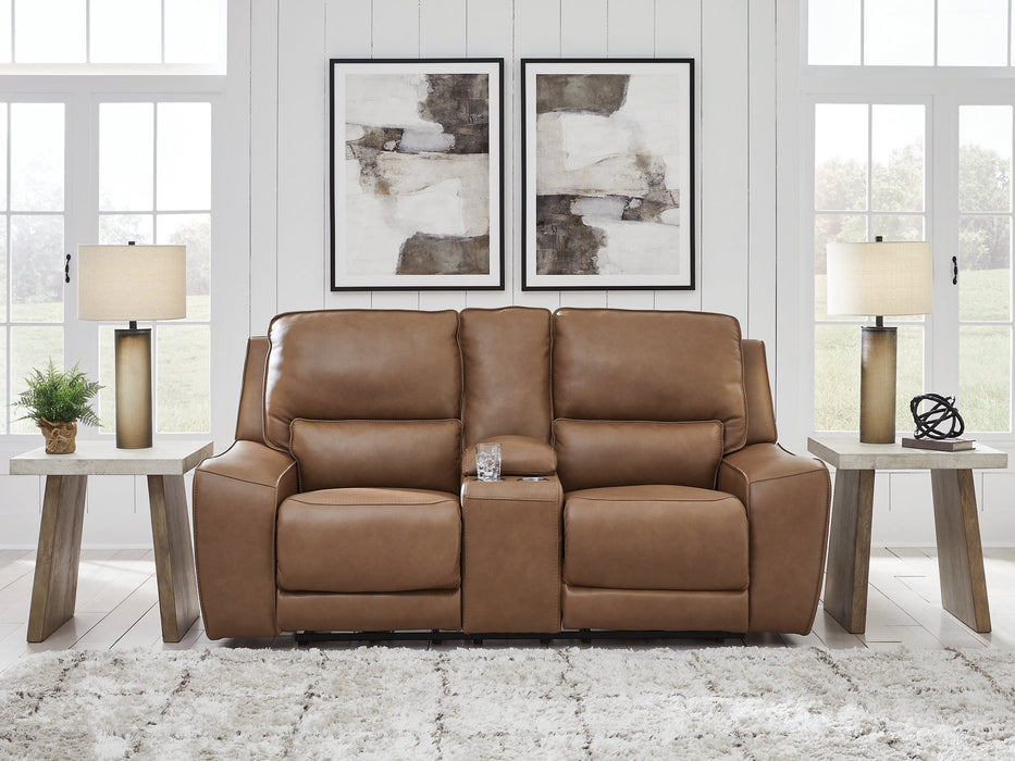 DeepWakes Power Reclining Loveseat with Console - Visions in Furniture (La Mirada, CA)