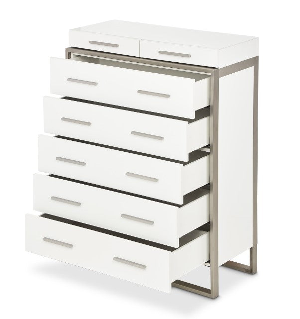AICO Marquee Chest in Cloud White - Visions in Furniture (La Mirada, CA)