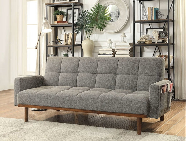 Nettie Gray/Oak Futon Sofa - Visions in Furniture (La Mirada, CA)