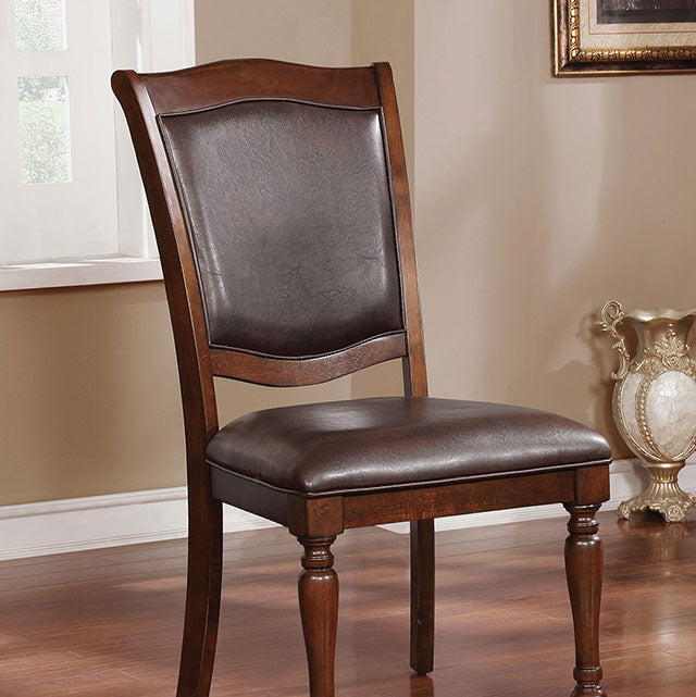 Sylvana Brown Cherry/Espresso Side Chair (2/CTN) - Visions in Furniture (La Mirada, CA)