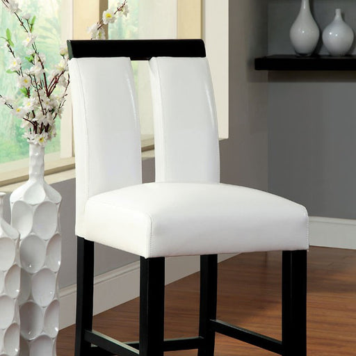 LUMINAR II Black/White Counter Ht. Chair (2/CTN) - Visions in Furniture (La Mirada, CA)