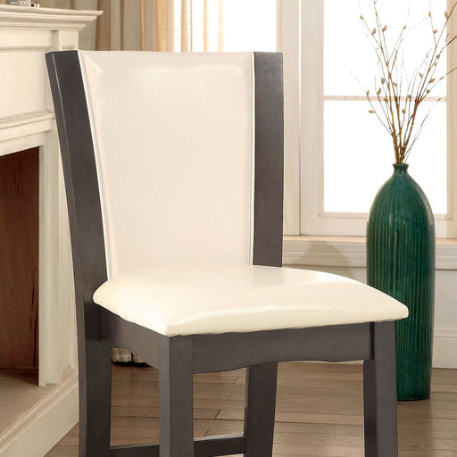 MANHATTAN III Gray/White Counter Ht. Chair - Visions in Furniture (La Mirada, CA)